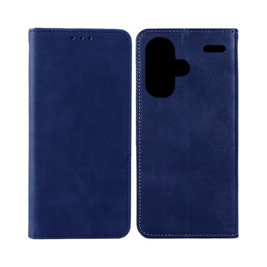 Leather Flip Cover with Internal Pocket For Xiaomi Redmi Note 13 Pro Plus 5G Blue